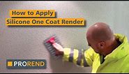 How To Apply Silicone One Coat Render