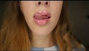 ASMR-Mouth Sounds Lip Licking / Biting (Up Close)