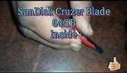 SanDisk Cruzer Blade 64GB pendrive inside.