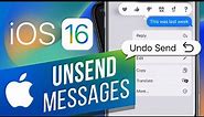 iOS 16: How to Unsend an iMessage