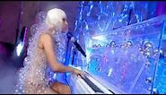 Lady GaGa Performing Paparazzi Live with Bubble Outfit