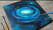 Galaxy Acrylic Painting Tutorial for Beginners | Galaxy Painting Tutorial Easy