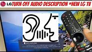 Turn Off Audio Description *New LG TV
