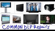 MOST COMMON EASY FIXES DLP TVs - no power, no picture, dots, blinking leds, turns off,