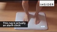 This rug is actually an alarm clock