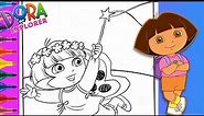 HOW TO COLOR DORA THE EXPLORER - DORA the Explorer Coloring Page - Dora Coloring Book Page - Color