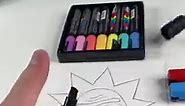 Drawing Rick Sanchez with Posca Markers! Glitch Effect! #shorts | Hunter Fekete