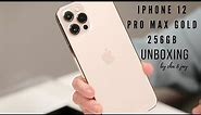 IPHONE 12 PRO MAX GOLD 256gb | Our First UNBOXING Video by cha and jay
