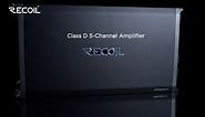 Recoil RED1800.5 1800 Watts Class-D Car Audio 5-Channel Amplifier, Mono 1 Ohm Stable, Remote Bass Knob Included