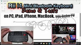 Closer-Up Look at Rii i4 Bluetooth Keyboard with TouchPad (Demo & Tests)