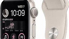 Apple Watch SE (2nd Gen) [GPS 40mm] Smart Watch w/Starlight Aluminum Case & Starlight Sport Band - M/L. Fitness & Sleep Tracker, Crash Detection, Heart Rate Monitor, Retina Display, Water Resistant