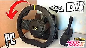 How to Make a Gaming Steering Wheel from Cardboard | 270° Working Steering Wheel for PC - DIY