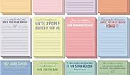 Funny Notepads with Sayings Sticky Funny Office Supplies to Do List Funny Work Notepad Assorted Notepad for Workers, 12 Designs, 3 x 3.93 Inch (Lovely Style, 24 Packs)