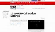LG C9 OLED Calibration Settings