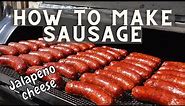 How To Make & Smoke Sausage | Step By Step Jalapeno Cheese Sausage Made With Brisket