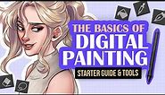 Digital Painting Basics for Beginner Digital Artists (Essential Tools, Workflow, Layers & More)