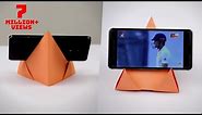 How To Make Paper Mobile Stand Without Glue || DIY Origami Phone Holder
