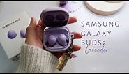 Samsung Galaxy Buds2 Lavender + Accessories | Aesthetic Unboxing by JStudio