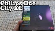 Philips Hue Lily XL Outdoor Smart Spot Light Base kit Unboxing Review Hands On Impression Setup