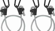 National Hardware N263-081 Bungee Cords with Carabiner 2 Pack Tie Down Straps with Adjustable Length, Useful as Car Hooks, Truck Accessories and Garage Organization, Black