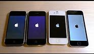 iPhone 2g vs 3g vs 4 vs 5s Bootanimation