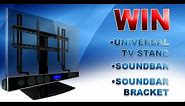 Mount Your Soundbar Under a Swiveling Universal TV Stand