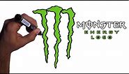 How to Draw the Monster Energy Logo (Step-By-Step)