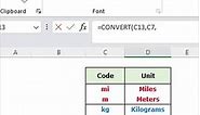 Excel Unit Conversion Magic: Miles to Meters, Kilograms to Pounds, Hours to Minutes, and Beyond! 🔄📏⚖️⏰ Transform your data effortlessly with Excel's Convert and Round functions! 🚀 Learn the art of converting miles to meters, kilograms to pounds, hours to minutes, and more. Round off decimals for precision. Dive into this tutorial and let your spreadsheets do the math seamlessly! 💡💻 #ExcelTips #UnitConversion #RoundFunction #SpreadsheetSkills #DataTransformation | Excel Formulas Unleashed