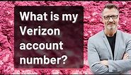 What is my Verizon account number?