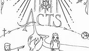 Pentecost "Book of Acts" Coloring Page - Ministry-To-Children