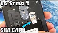 LG Stylo 3 / 3 Plus: How to Insert SIM CARD Properly & Double Check