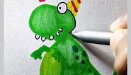 Cute dinosaur drawing