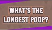 What’s the longest poop?