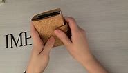 Cork grain Credit Card Wallet Zipper Card Cases Holder with Coin Zipper Purse for Men Women RFID Blocking