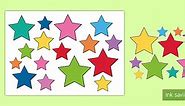 Multi-Coloured Star Display Cut-Outs