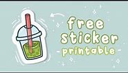 Free Printable Sticker Sheet ★ (freebie papercraft) ★ 🌱