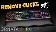 How to make the Razer Ornata Chroma (& Ornata V2) keyboard silent - remove loud clicks