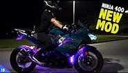 NEW MOD for her Kawasaki Ninja 400 - Govee Motorcycle LED Light Kit (2022)