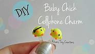 DIY baby chick dust plug cellphone charm