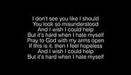NF - Hate Myself Lyrics / Lyric video