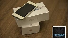 Apple iPhone 5 White Unboxing and Hands on with iPhone 4s - iGyaan India