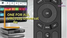 ONE FOR ALL Universal Remote URC7125 Installation Guide