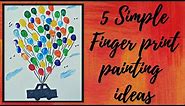 simple and easy fingerprint painting ideas for kids | finger printing art | finger painting for kids