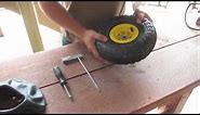 How to change an inner tube in a Hand Truck / Wheelbarrow tire