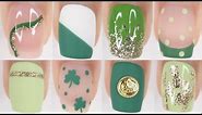 10 Easy Nail Ideas! | St. Patrick’s Day green nail art designs compilation