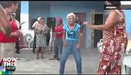 Salsa dancing granny's got moves