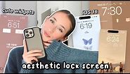 how to make your iphone lock screen aesthetic! *iOS 16 lock screen customization*