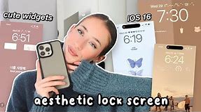 how to make your iphone lock screen aesthetic! *iOS 16 lock screen customization*