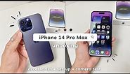 iphone 14 pro max deep purple (256gb) unboxing + camera test 📦