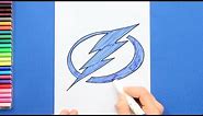 How to draw the Tampa Bay Lightning Logo (NHL Team)
